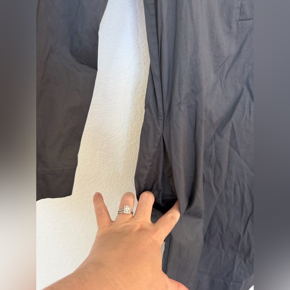 COS Cotton Poplin Shirtdress Charcoal Gray Size 2 Business Casual - Picture 3 of 4